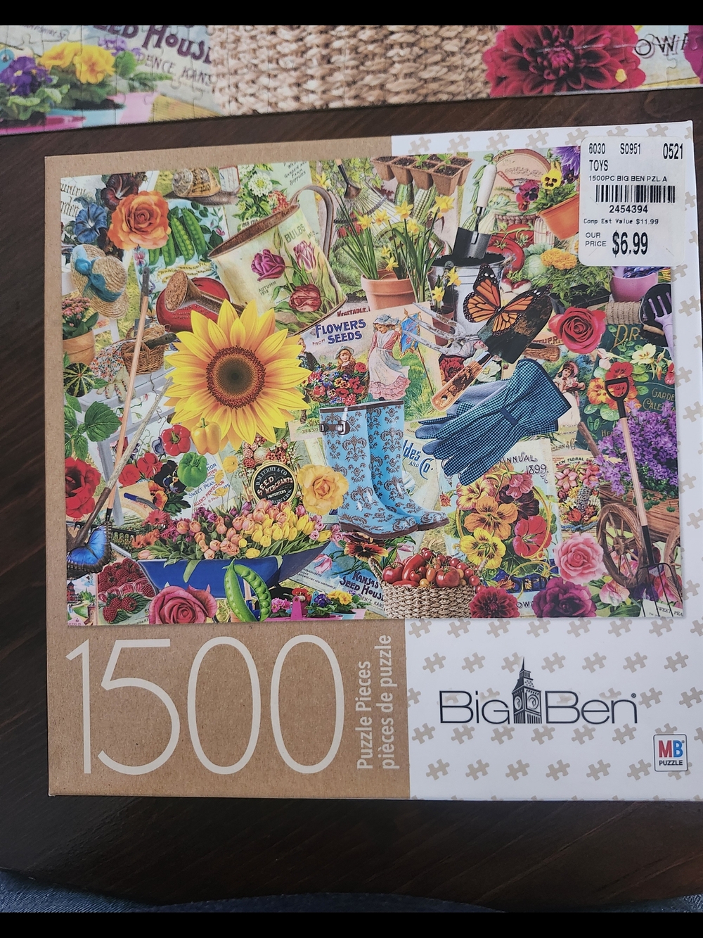 Big Ben 1500-Piece Garden Collage Puzzle - Multicolor